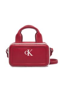 Calvin Klein Torebka Contrast Ck Mini Bauletto Bag LV04F1257G Bordowy. Kolor: czerwony. Materiał: skórzane #1