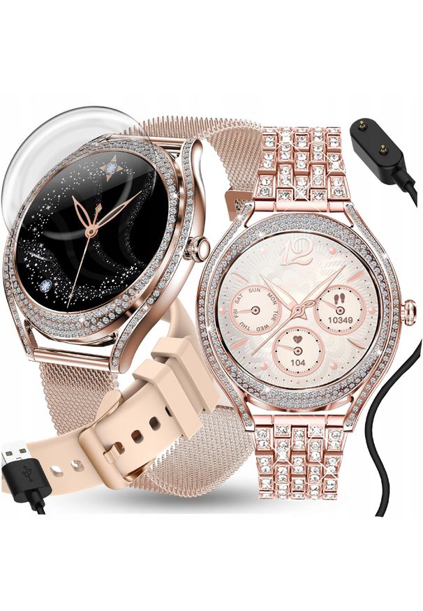 WonderWatch - SMARTWATCH DAMSKI ZEGAREK ROZMOWY POWIADOMIENIA SPORT ZDROWIE J. POLSKI. Rodzaj zegarka: smartwatch. Styl: sportowy