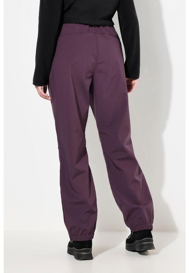 ULLA POPKEN - Damskie Spodnie softshell wodoodporne profilowane kolana polarowa podszewka. Kolekcja: plus size. Kolor: różowy, wielokolorowy, fioletowy. Materiał: materiał, poliester. Sezon: lato. Sport: turystyka piesza