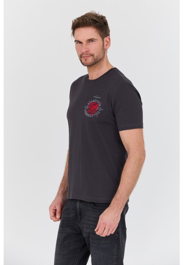 Aeronautica Militare - AERONAUTICA MILITARE Szary t-shirt M.C.. Kolor: szary