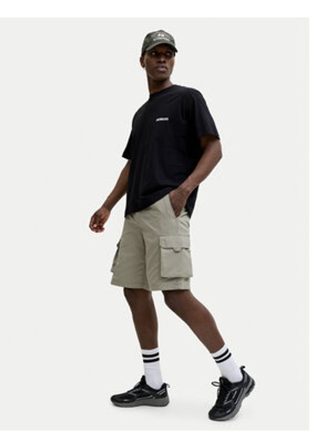 Jack & Jones Szorty materiałowe Cole Ivan 12288611 Zielony Regular Fit. Kolor: zielony. Materiał: syntetyk