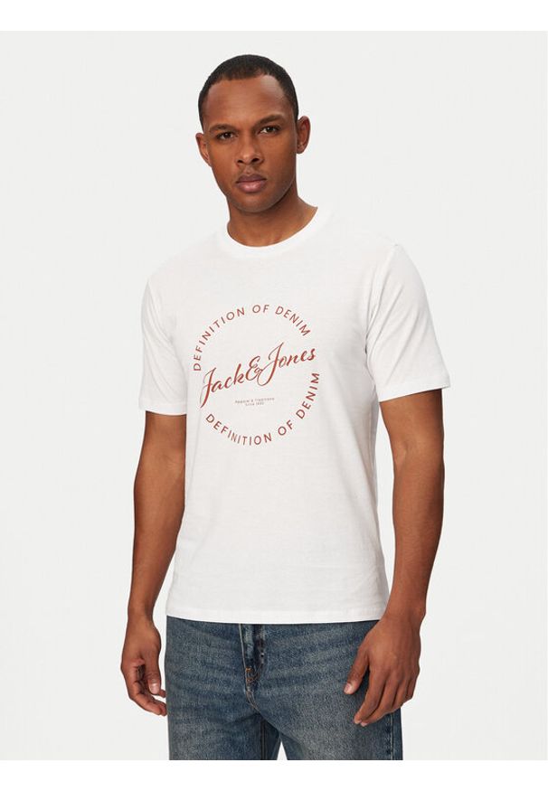 Jack & Jones T-Shirt Grayson 12288377 Biały Regular Fit. Kolor: biały. Materiał: bawełna