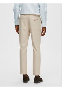 Selected Homme Spodnie materiałowe 16085270 Biały Slim Fit. Kolor: biały. Materiał: materiał #5