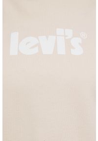 Levi's® - Levi's bluza bawełniana damska kolor różowy z kapturem z nadrukiem 18487.0144-Reds. Okazja: na spotkanie biznesowe, na co dzień. Typ kołnierza: kaptur. Kolor: różowy. Materiał: bawełna. Wzór: nadruk. Styl: biznesowy, casual #4