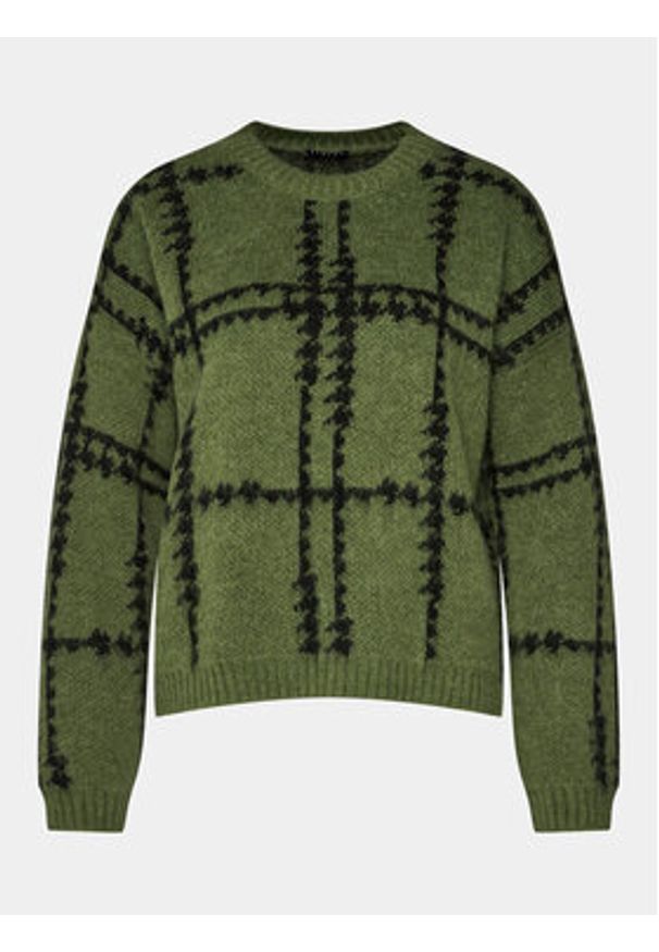 Sisley Sweter 1026L103P Zielony Boxy Fit. Kolor: zielony. Materiał: syntetyk