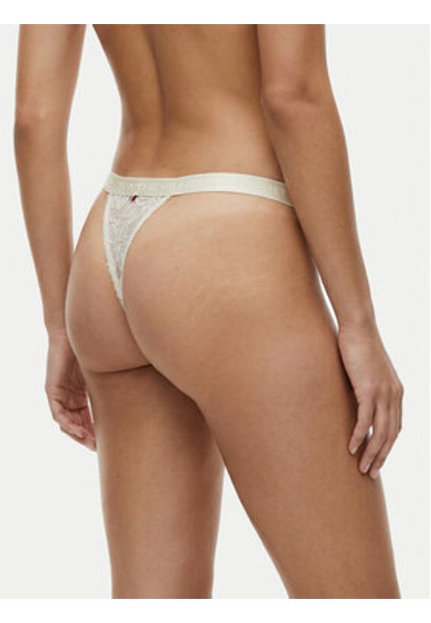 TOMMY HILFIGER - Tommy Hilfiger Stringi UW0UW06267 Écru. Materiał: syntetyk