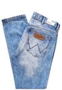 Wrangler - WRANGLER SPODNIE MĘSKIE SPENCER GLASTON BLUE W16AGW13SS OUTLET 112127214. Stan: obniżony. Wzór: aplikacja