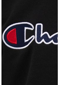 Champion bluza 217061 męska kolor czarny z aplikacją. Okazja: na co dzień. Kolor: czarny. Materiał: dzianina. Wzór: aplikacja. Styl: casual #5
