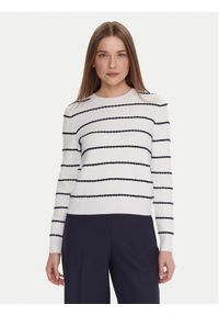 United Colors of Benetton - United Colors Of Benetton Sweter 104ME10EB Beżowy Regular Fit. Kolor: beżowy. Materiał: wiskoza