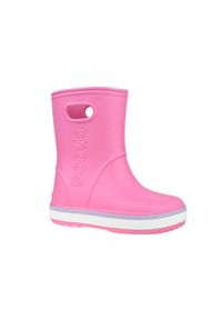 Crocs Crocband Rain Boot Kids 205827-6QM. Kolor: różowy. Materiał: syntetyk. Szerokość cholewki: normalna #1