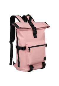 Plecak roll-top Peterson PTN NAIROBI różowy. Kolor: różowy. Materiał: poliester. Styl: sportowy