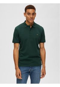 Selected Homme Polo 16087839 Zielony Regular Fit. Typ kołnierza: polo. Kolor: zielony