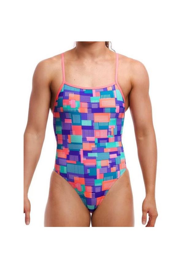 FUNKITA - Strój do pływania Funkita Giga Bit - Single Strength. Kolor: fioletowy, wielokolorowy