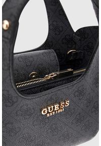 Guess - GUESS Czarna torebka damska Calista 2 In 1 Mini. Kolor: czarny. Materiał: skórzane. Rozmiar: małe #4