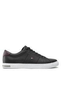TOMMY HILFIGER - Tommy Hilfiger Sneakersy Essential Leather Detail Vulc FM0FM04047 Czarny. Kolor: czarny. Materiał: skóra #1