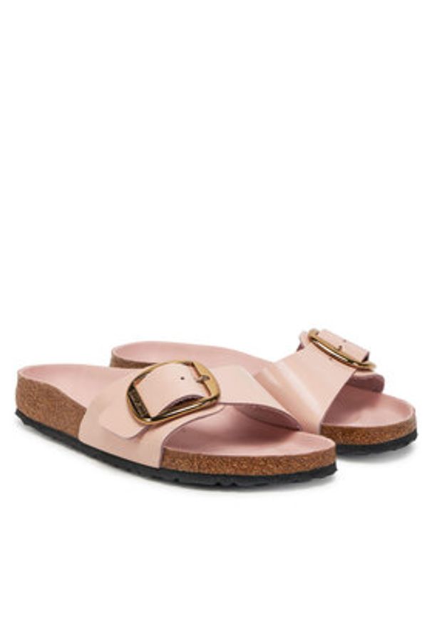Birkenstock Klapki Madrid Big Buckle 1029448 Różowy. Kolor: różowy. Materiał: skóra