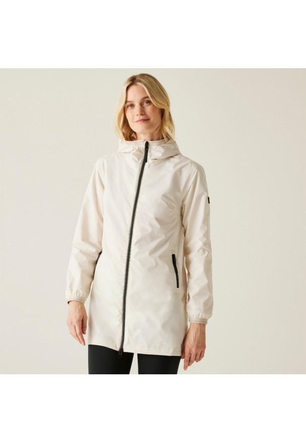 Regatta - Kurtka turystyczna przeciwdeszczowa damska Lioka wodoodporna. Kolor: beżowy. Materiał: poliester, tkanina. Sport: turystyka piesza