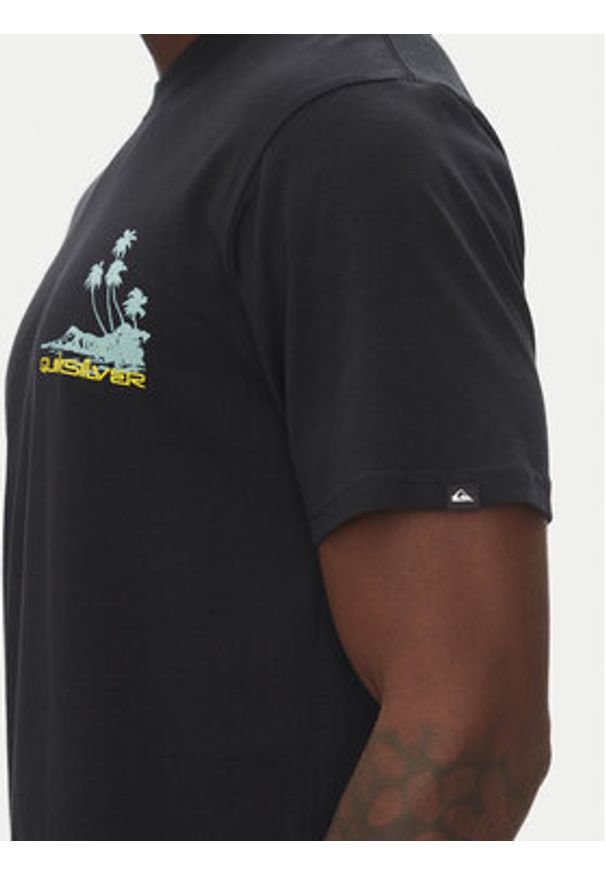 Quiksilver T-Shirt Palm Lines Ss EQYZT08057 Czarny Regular Fit. Kolor: czarny. Materiał: bawełna