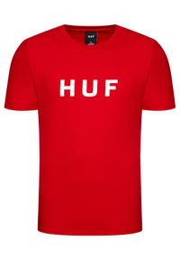 HUF T-Shirt Essentials Og Logo TS00508 Czerwony Regular Fit. Kolor: czerwony #2