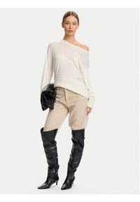 Armani Exchange Sweter XW000772 AF16602 U1003 Écru Relaxed Fit. Materiał: wełna