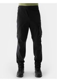 4f - 4F Spodnie outdoor 4FWSS24TFTRM485 Czarny Regular Fit. Kolor: czarny. Materiał: syntetyk. Sport: outdoor