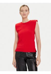 Morgan Sweter 252-MRANA Czerwony Regular Fit. Kolor: czerwony. Materiał: syntetyk
