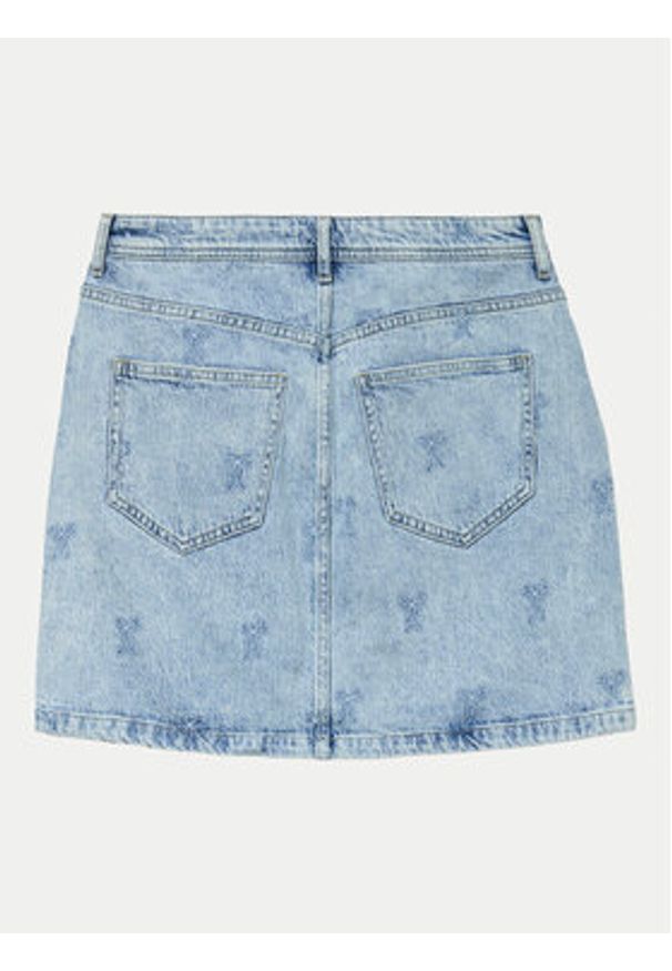 Vero Moda Spódnica jeansowa Tessa 10326888 Niebieski Regular Fit. Kolor: niebieski. Materiał: bawełna