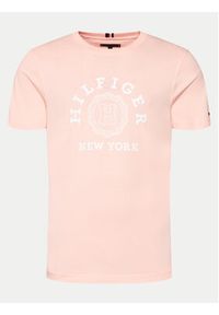 TOMMY HILFIGER - Tommy Hilfiger T-Shirt Coin MW0MW34437 Różowy Regular Fit. Kolor: różowy. Materiał: bawełna #2