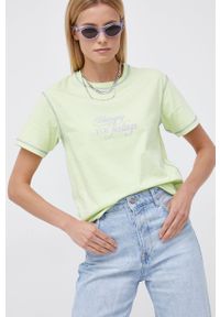 Local Heroes - T-shirt bawełniany. Okazja: na co dzień. Kolor: zielony. Materiał: bawełna. Wzór: nadruk. Styl: casual #5