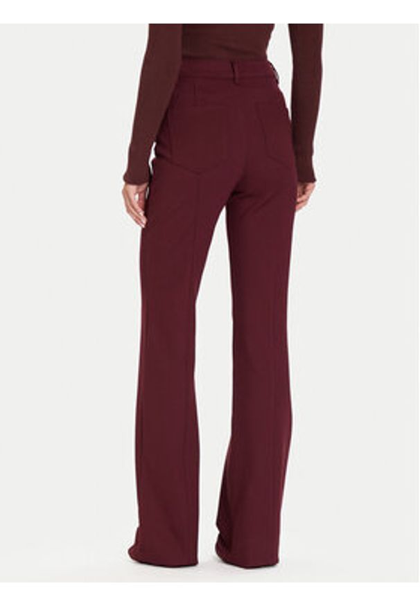 Guess Spodnie materiałowe W5BB16 KCMU2 Czerwony Flare Fit. Kolor: czerwony. Materiał: syntetyk