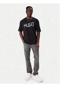 Hugo - HUGO T-Shirt Namerix 50554350 Czarny Regular Fit. Kolor: czarny. Materiał: bawełna #5