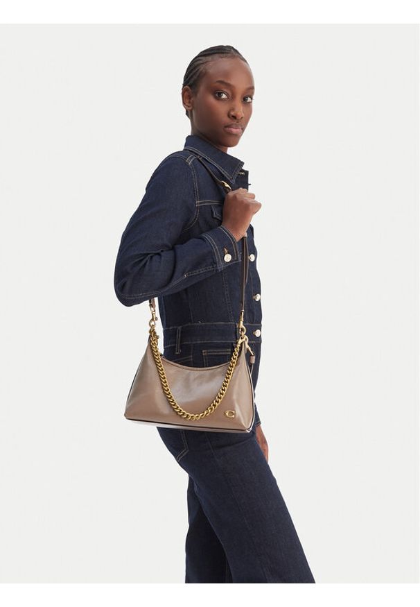 Coach Torebka Juliet CAD75 Szary. Kolor: szary. Materiał: skórzane