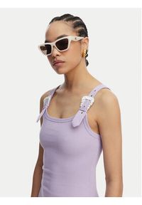 Versace Jeans Sukienka codzienna 80HAO943 J0198 Fioletowy Slim Fit. Okazja: na co dzień. Kolor: fioletowy. Materiał: bawełna. Typ sukienki: proste. Styl: casual #2