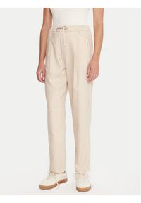 Marella Spodnie materiałowe Nyssa 2523136025 Beżowy Regular Fit. Kolor: beżowy. Materiał: syntetyk