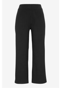 Cellbes - Prążkowane spodnie culottes. Okazja: na co dzień. Kolor: czarny. Materiał: prążkowany. Wzór: jednolity. Styl: casual #2