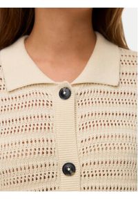 Vero Moda Kardigan Hayley 10340130 Beżowy Regular Fit. Kolor: beżowy. Materiał: bawełna #5