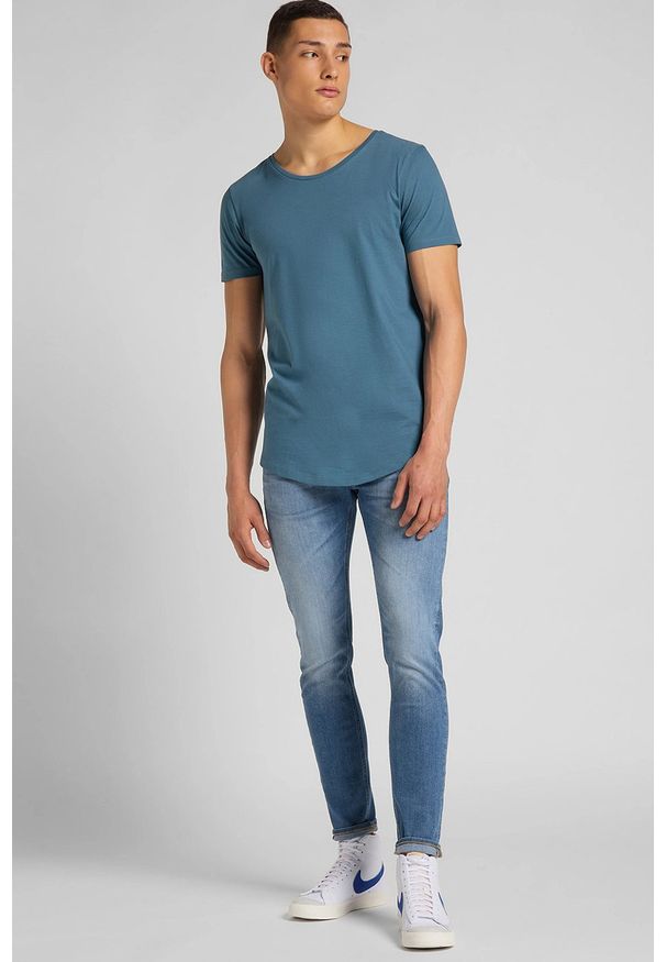 Lee - MĘSKI T-SHIRT LEE ELONGATED TEE TEAL L62JEPQO 112114662