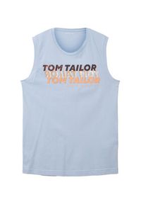 Tom Tailor Tank top 1036574 Niebieski Regular Fit. Kolor: niebieski. Materiał: bawełna