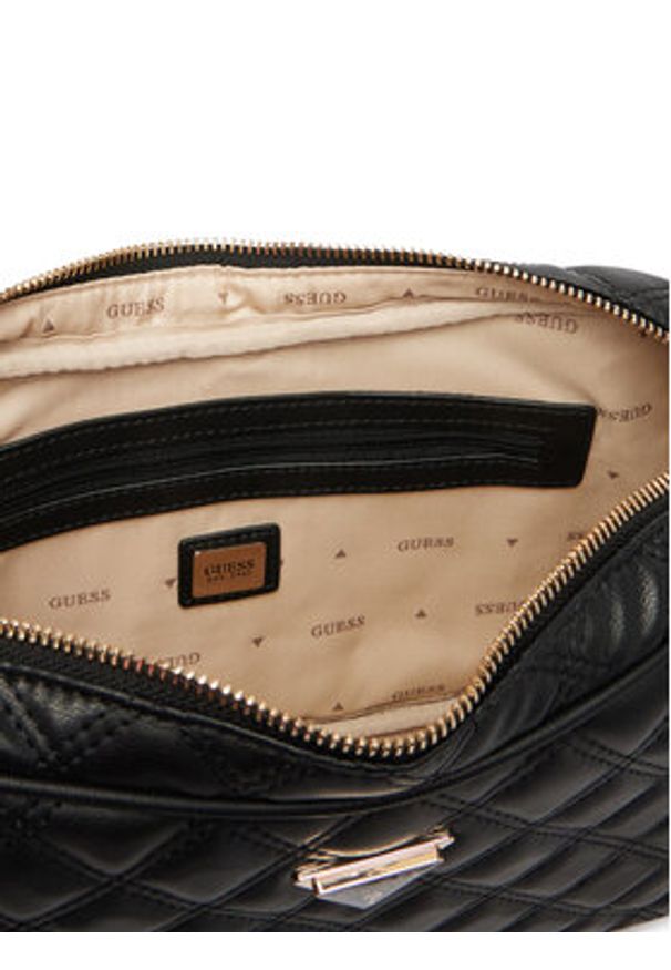 Guess Torebka Giully II HWQG96 73090 Czarny. Kolor: czarny. Materiał: skórzane