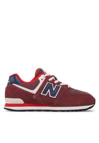 New Balance Sneakersy GC574NX1 Bordowy. Kolor: czerwony. Materiał: skóra. Model: New Balance 574 #1
