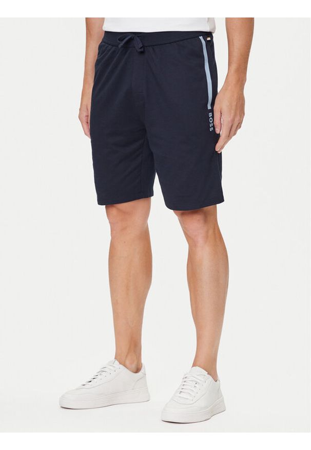 BOSS Szorty sportowe Authentic 50545560 Granatowy Regular Fit. Kolor: niebieski. Materiał: bawełna. Styl: sportowy