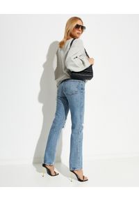 AGOLDE - Spodnie jeansowe Lana Straight Fit. Stan: podwyższony. Kolor: niebieski. Długość: długie. Wzór: aplikacja #3