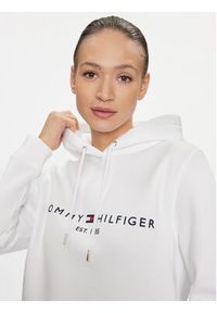 TOMMY HILFIGER - Tommy Hilfiger Bluza Heritage WW0WW31998 Biały Regular Fit. Kolor: biały. Materiał: syntetyk, bawełna