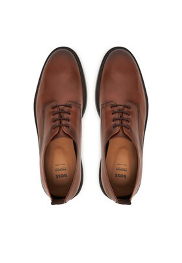 BOSS Półbuty Calev 50548036 Brązowy. Kolor: brązowy. Materiał: skóra