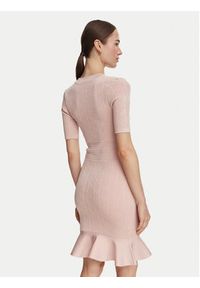 Marciano Guess Sukienka dzianinowa G6YK18 Z1012 Różowy jasny Slim Fit. Kolor: różowy. Materiał: wiskoza #4