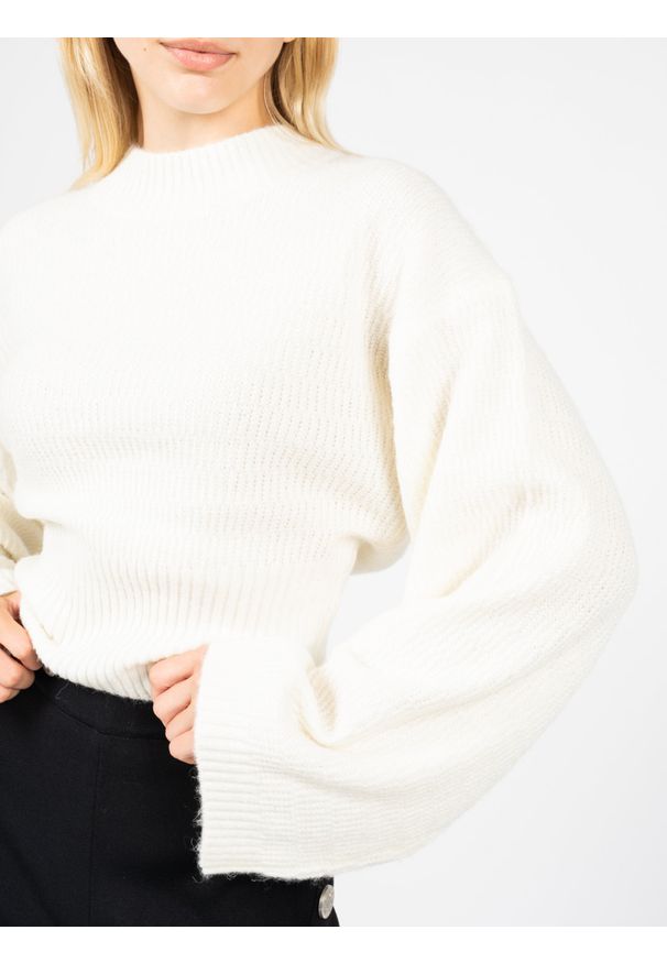 Silvian Heach Sweter | CVA22030LU | Kobieta | Kremowy. Typ kołnierza: golf. Kolor: kremowy. Materiał: poliester, wełna, akryl, elastan. Długość: krótkie. Wzór: aplikacja, ze splotem