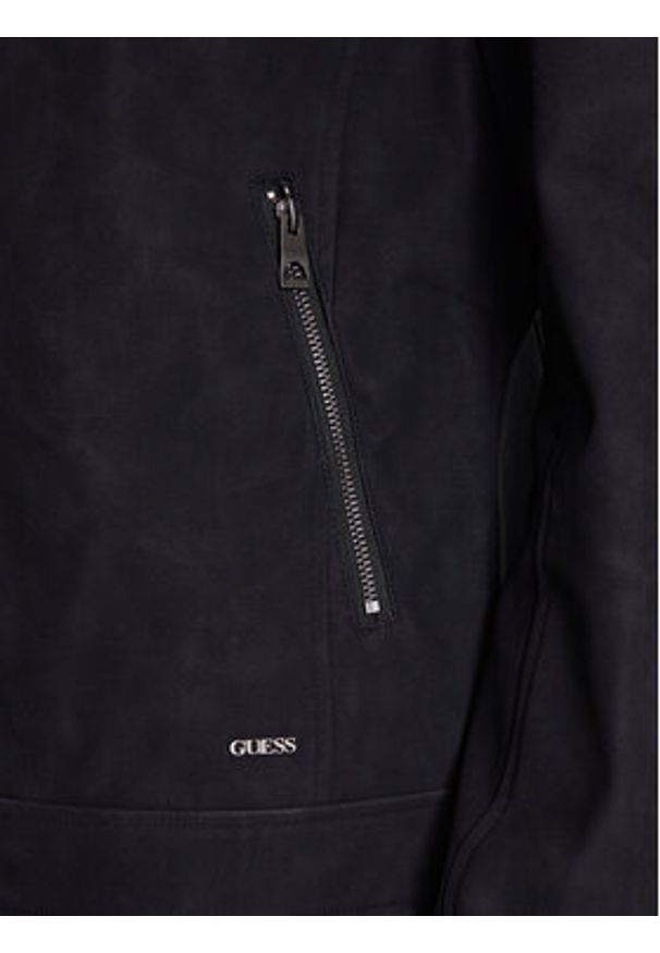 Guess Kurtka z imitacji skóry M3YL00 WFHA0 Czarny Regular Fit. Kolor: czarny. Materiał: skóra