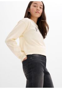 bonprix - Dżinsy z poszerzanymi nogawkami, mid waist. Kolor: czarny #2