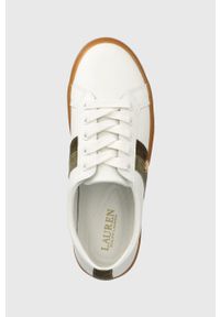 Lauren Ralph Lauren sneakersy skórzane Janson IV kolor biały 802912650003. Nosek buta: okrągły. Kolor: biały. Materiał: skóra #5