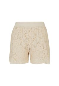 Szorty damskie z koronki Urban Classics. Kolor: beżowy. Materiał: koronka. Długość: krótkie. Wzór: koronka #1